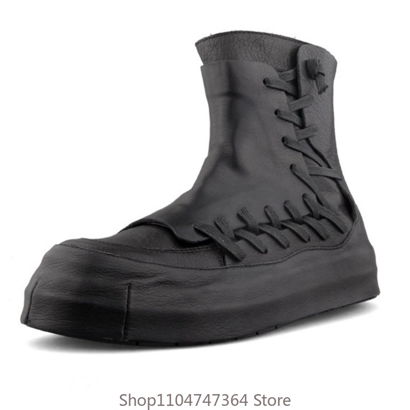 Men'S Shoes Hey Dude - Retro Design Genuine Leather Casual Ankle