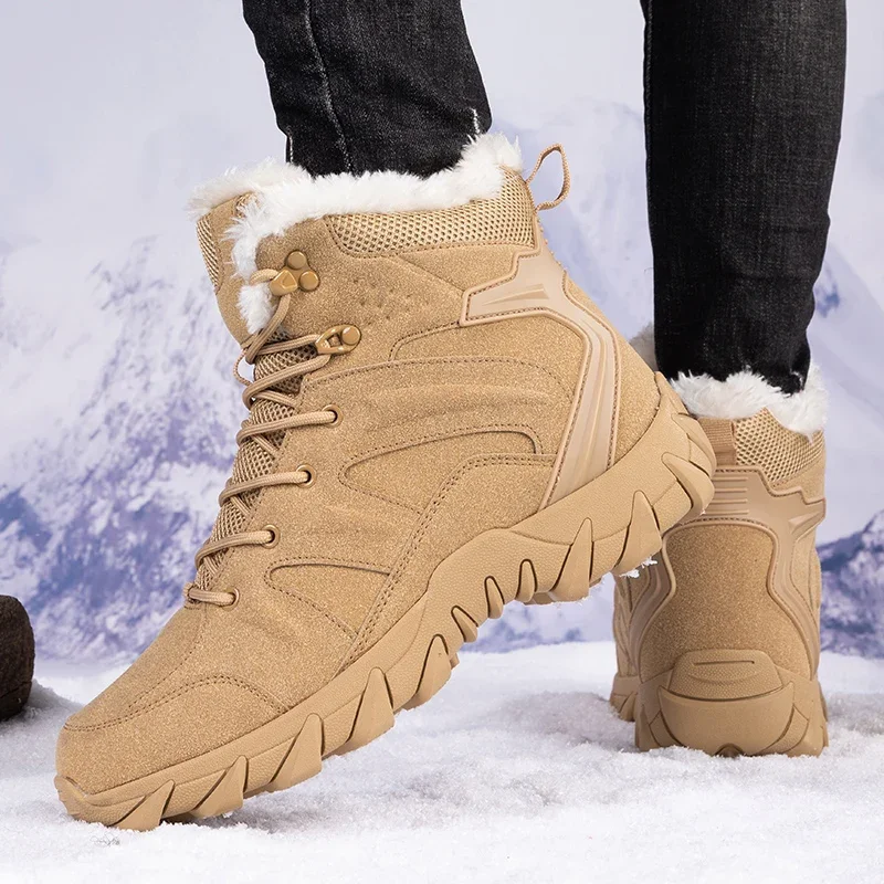 Men'S Shoes Hiking - Men Winter Tactical Boots Lace Up