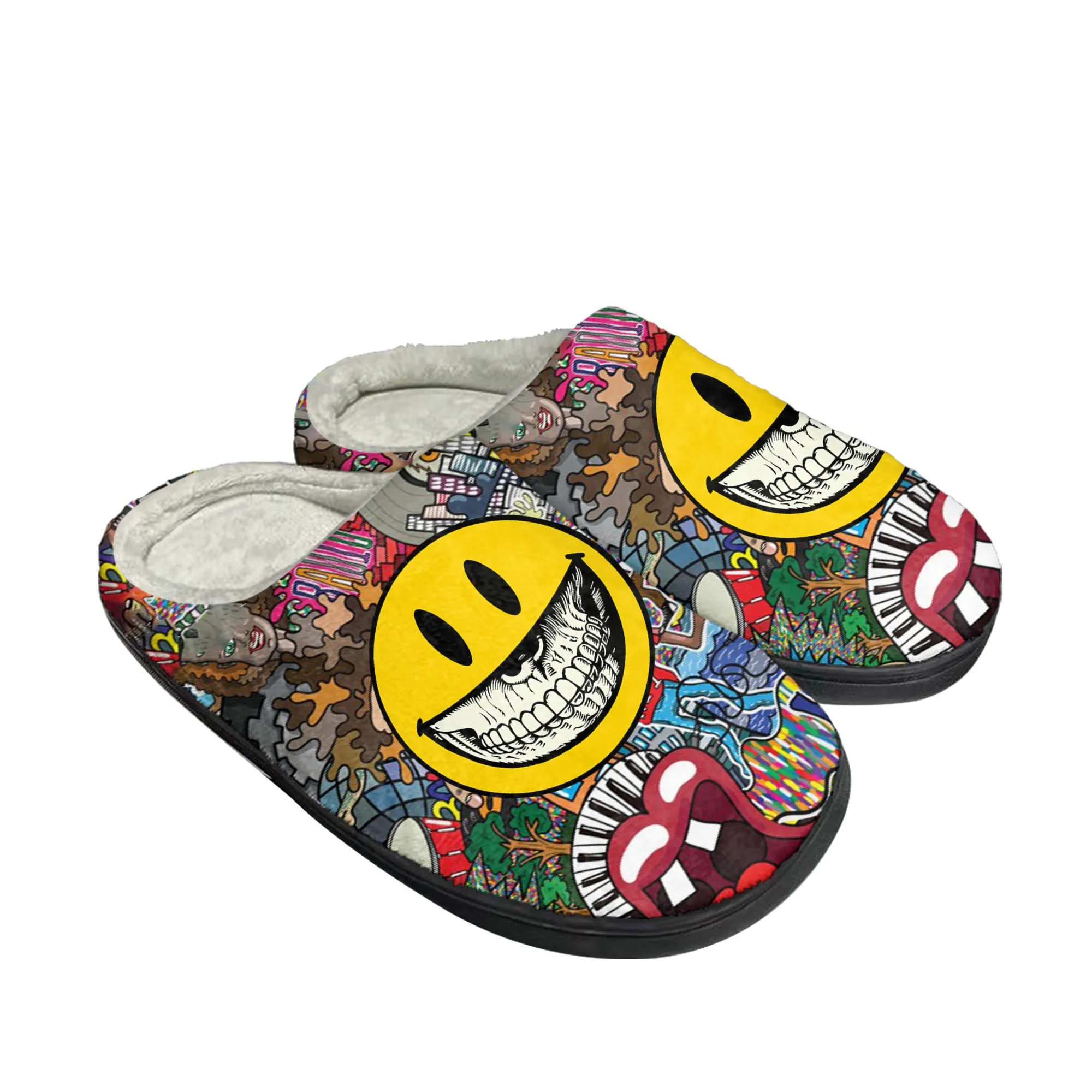 Men Shoes High - Street Art Graffiti Home Cotton Slippers
