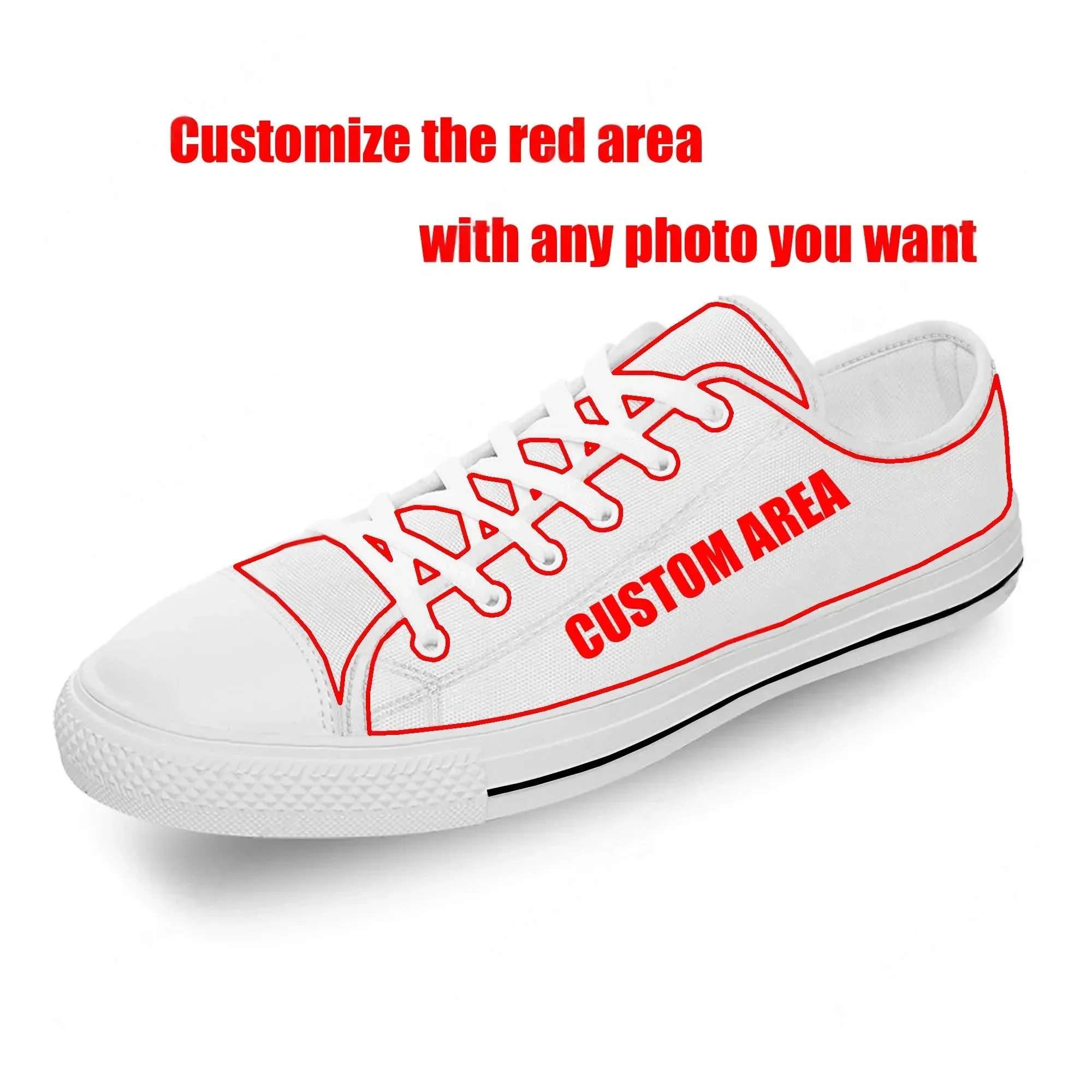 Men'S Shoes Black And White - Custom Made Low Top Sneakers Womens