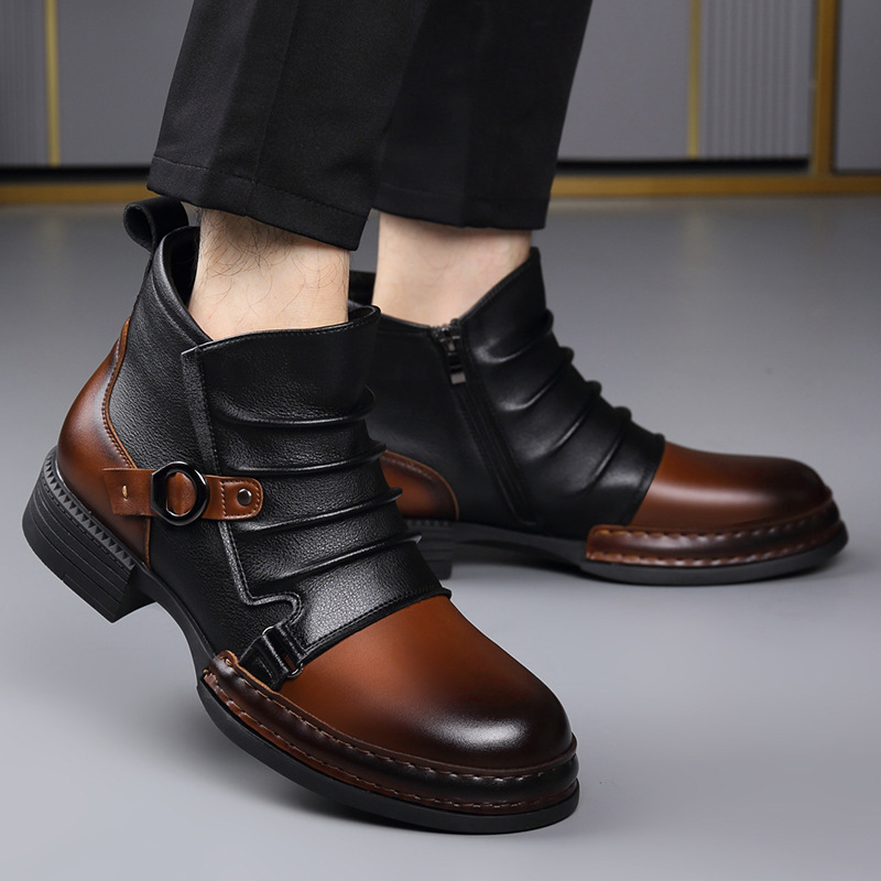 Autumn Winter Retro Ankle Boot - огляд і ціна Men'S Shoes Zipper