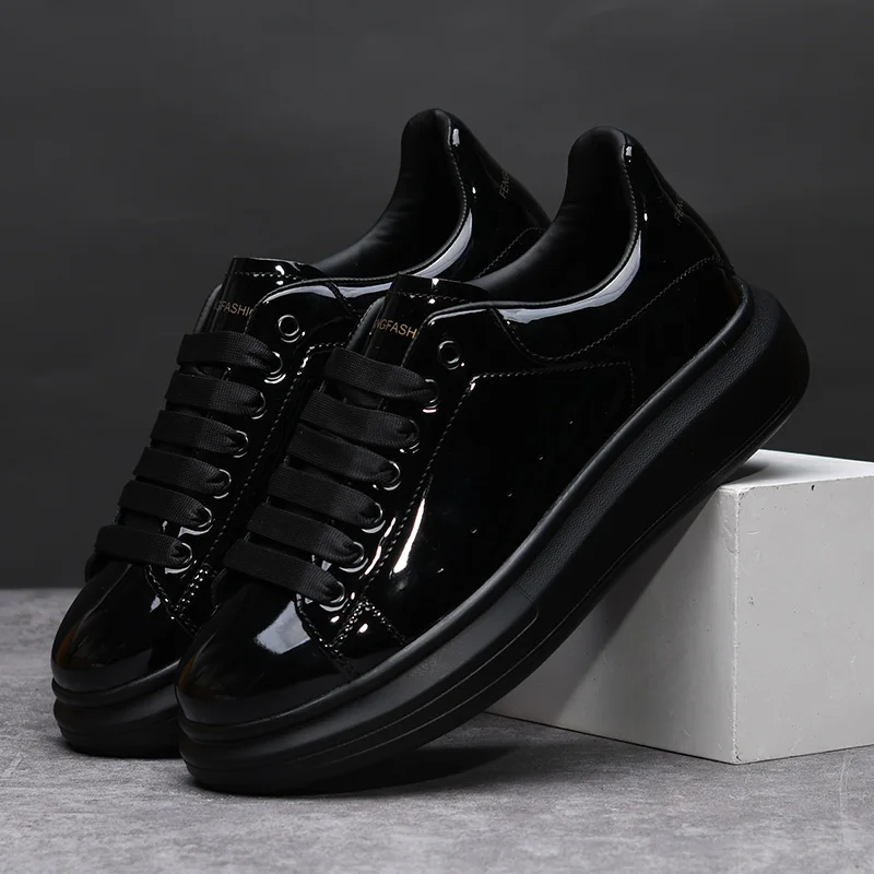 Brand Men's Shoes Black Glossy - огляд і ціна Men'S Shoes Black And White