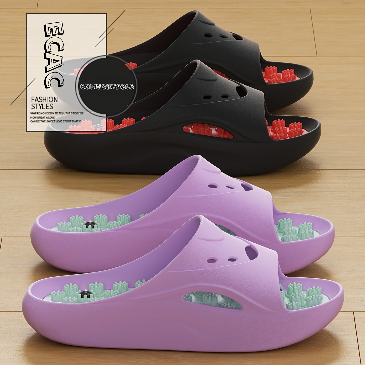 Women Men EVA Massage Slippers - огляд і ціна Men Shoes Style
