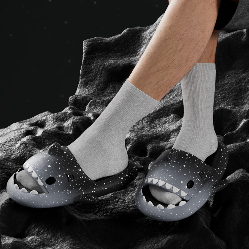 Cute Cartoon Shark Slippers Fo - огляд і ціна Men Shoes Style