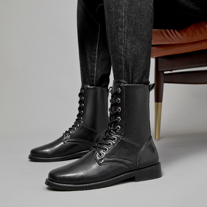 High-top Leather Boots Outdoor - огляд і ціна Men'S Shoes Hiking