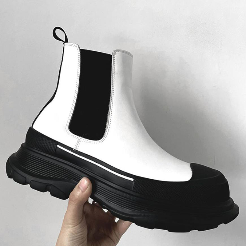mens fashion punk rock chelsea - огляд і ціна Men'S Shoes Black And White