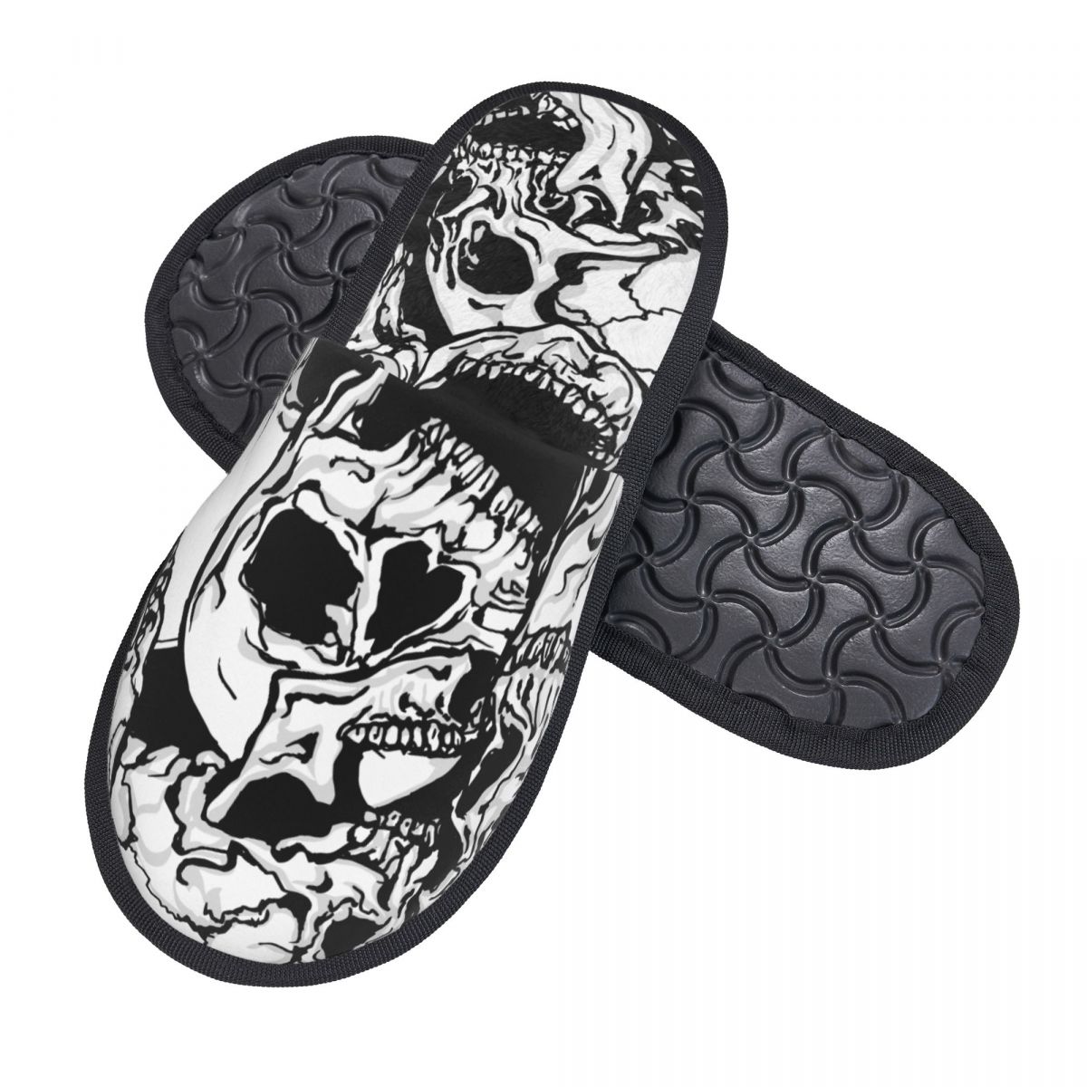 Indoor Black And White Skulls  - огляд і ціна Men'S Shoes Black And White
