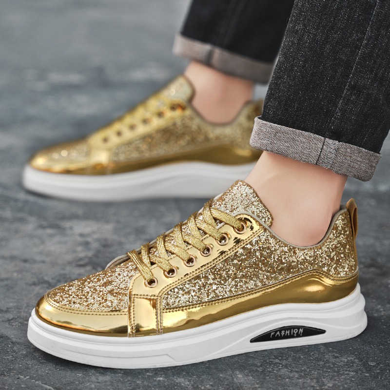 Gold Men's Sneakers 2025 New L - огляд і ціна Men'S Shoes Size 43 In Us