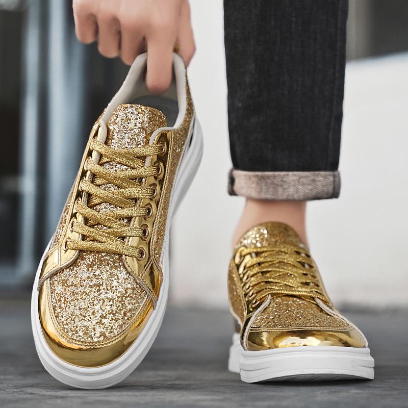 Gold Men's Sneakers 2025 New L - огляд і ціна Men'S Shoes Size 43 In Us
