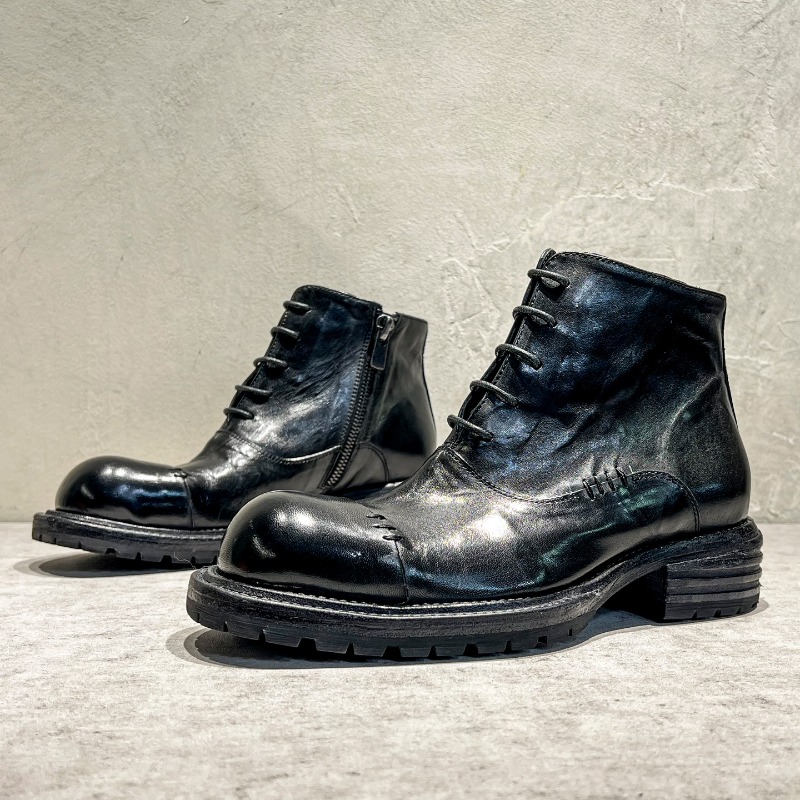 Ethnic Style Washed Horsehide  - огляд і ціна Men'S Shoes Zipper