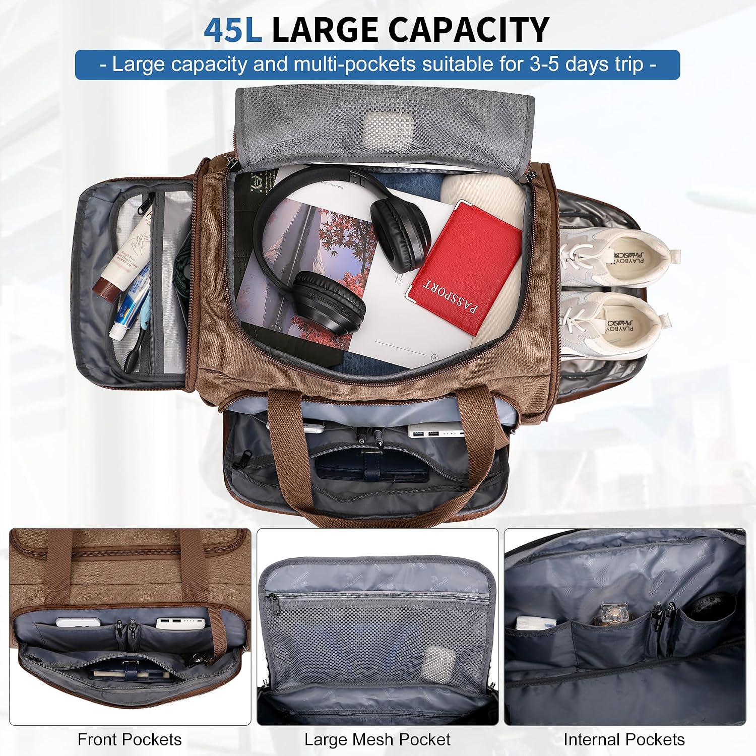 Canvas Duffle Bag for Men 3 in - огляд і ціна Men Shoes Men