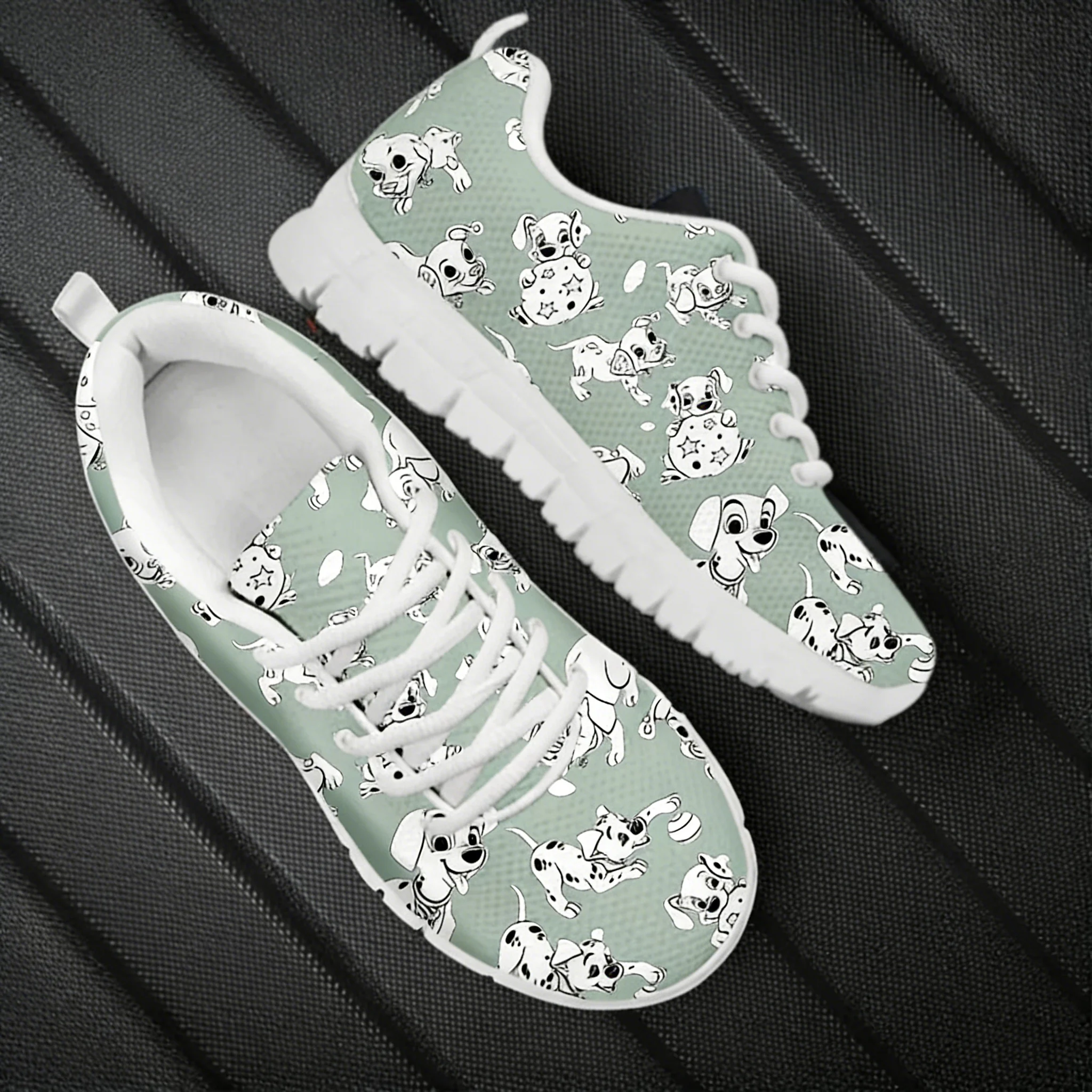 Dalmatian Dog Cute Pattern Wom - огляд і ціна Men'S Shoes Black And White