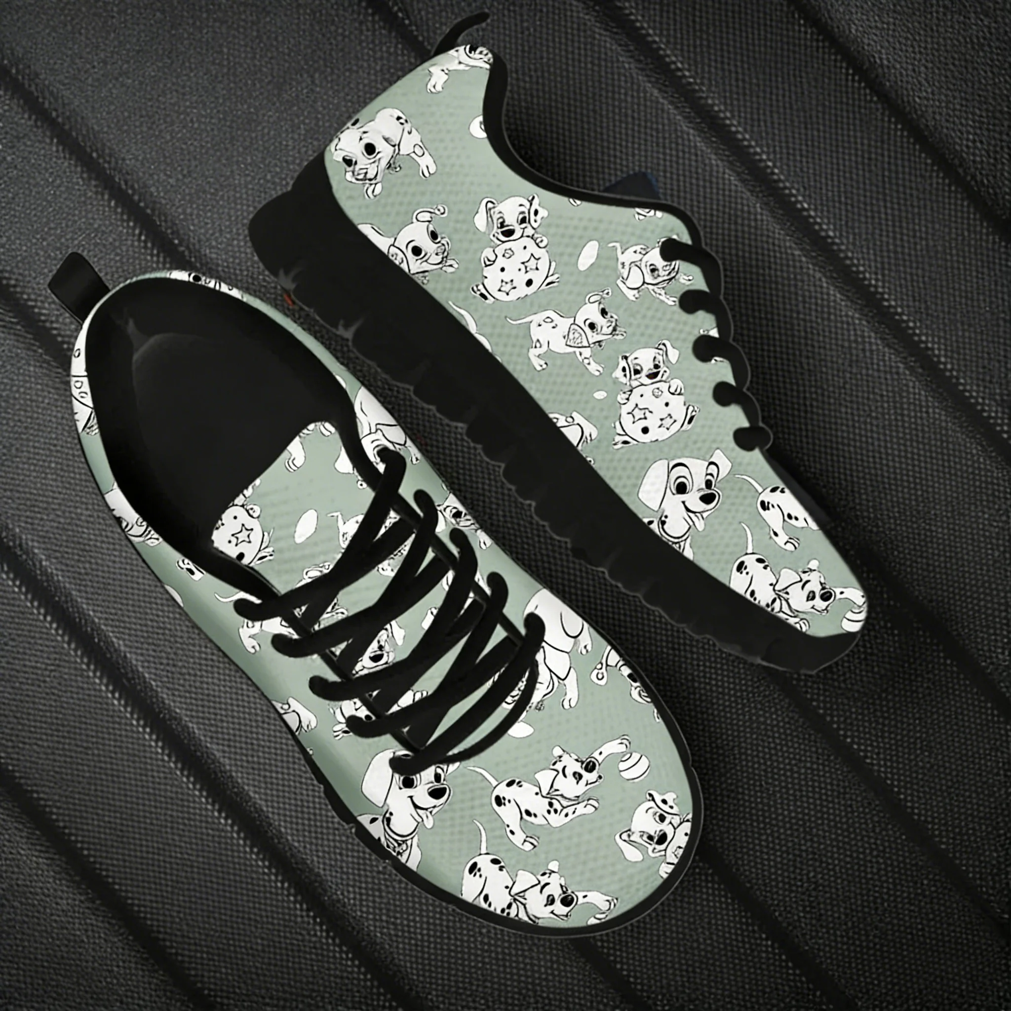 Dalmatian Dog Cute Pattern Wom - огляд і ціна Men'S Shoes Black And White
