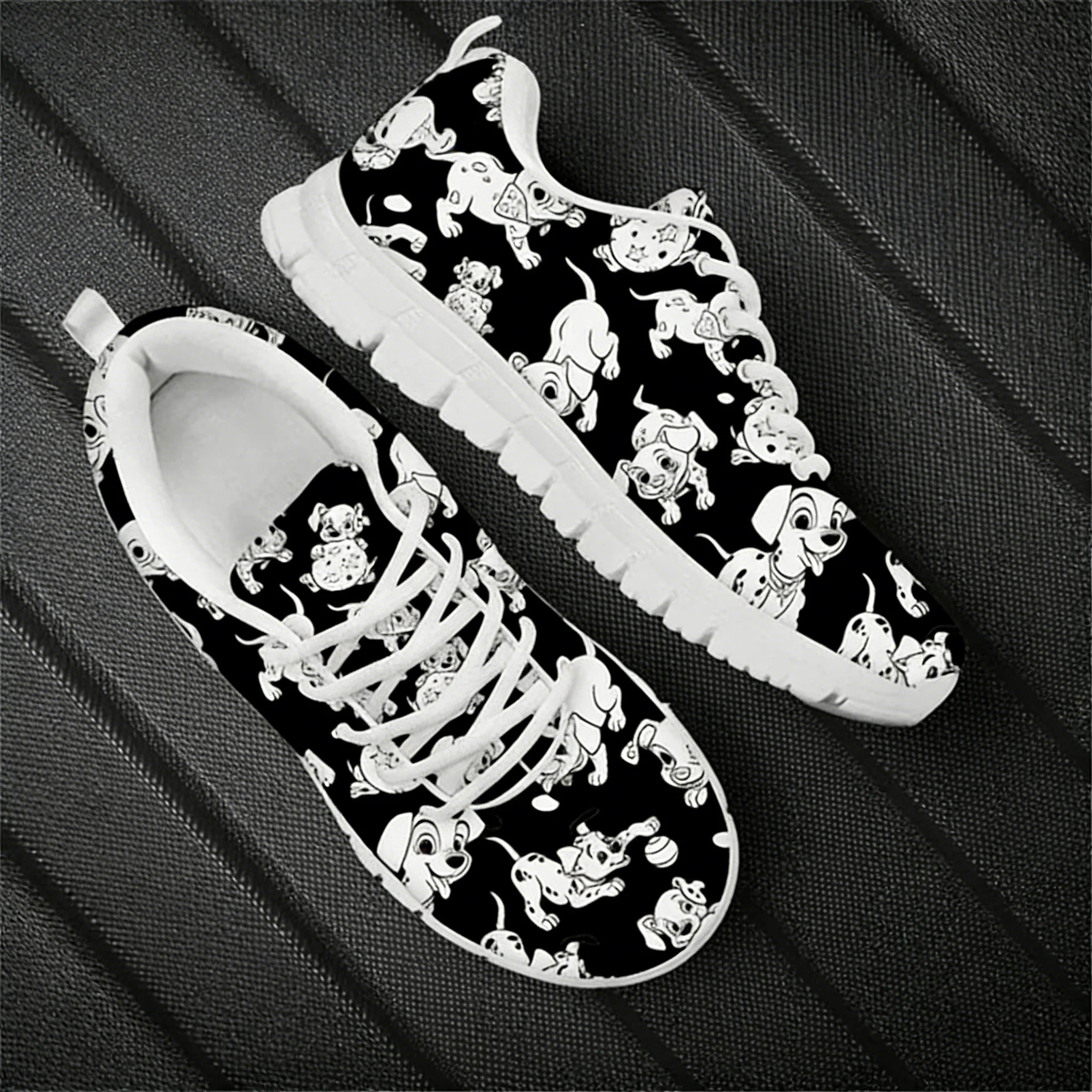 Dalmatian Dog Cute Pattern Wom - огляд і ціна Men'S Shoes Black And White