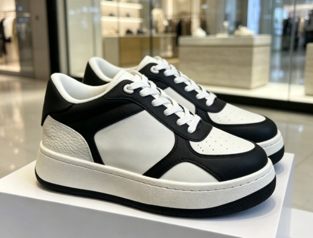 Classic black white casual sne - огляд і ціна Men'S Shoes Black And White