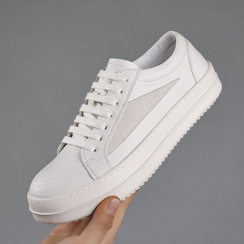 Mens Black Genuine Leather Pla - огляд і ціна Men'S Shoes Black And White