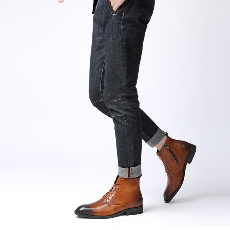 Men Boots British Style Busine - огляд і ціна Men'S Shoes Business Casual