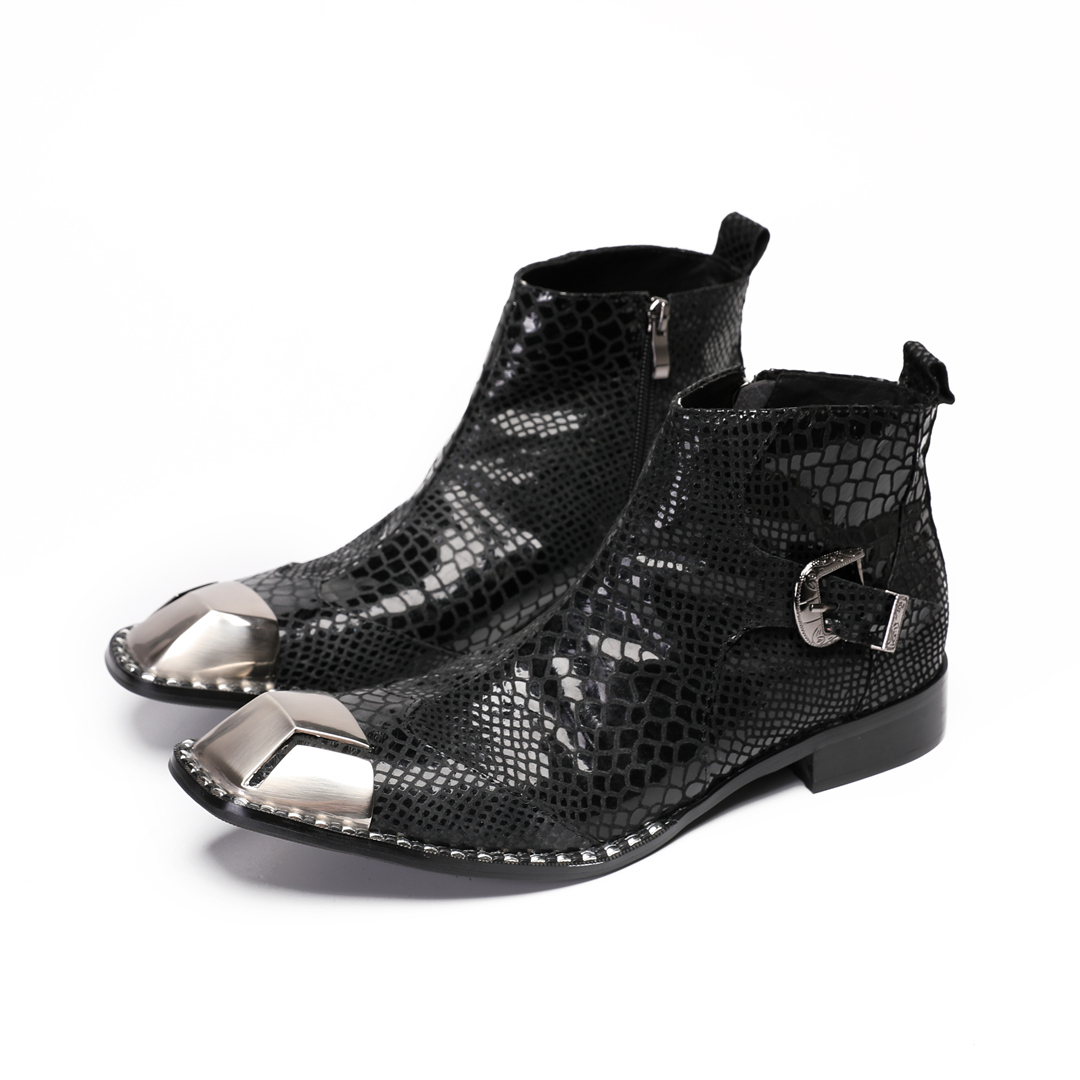 British Black Cow Leather Men  - огляд і ціна Men'S Shoes Zipper