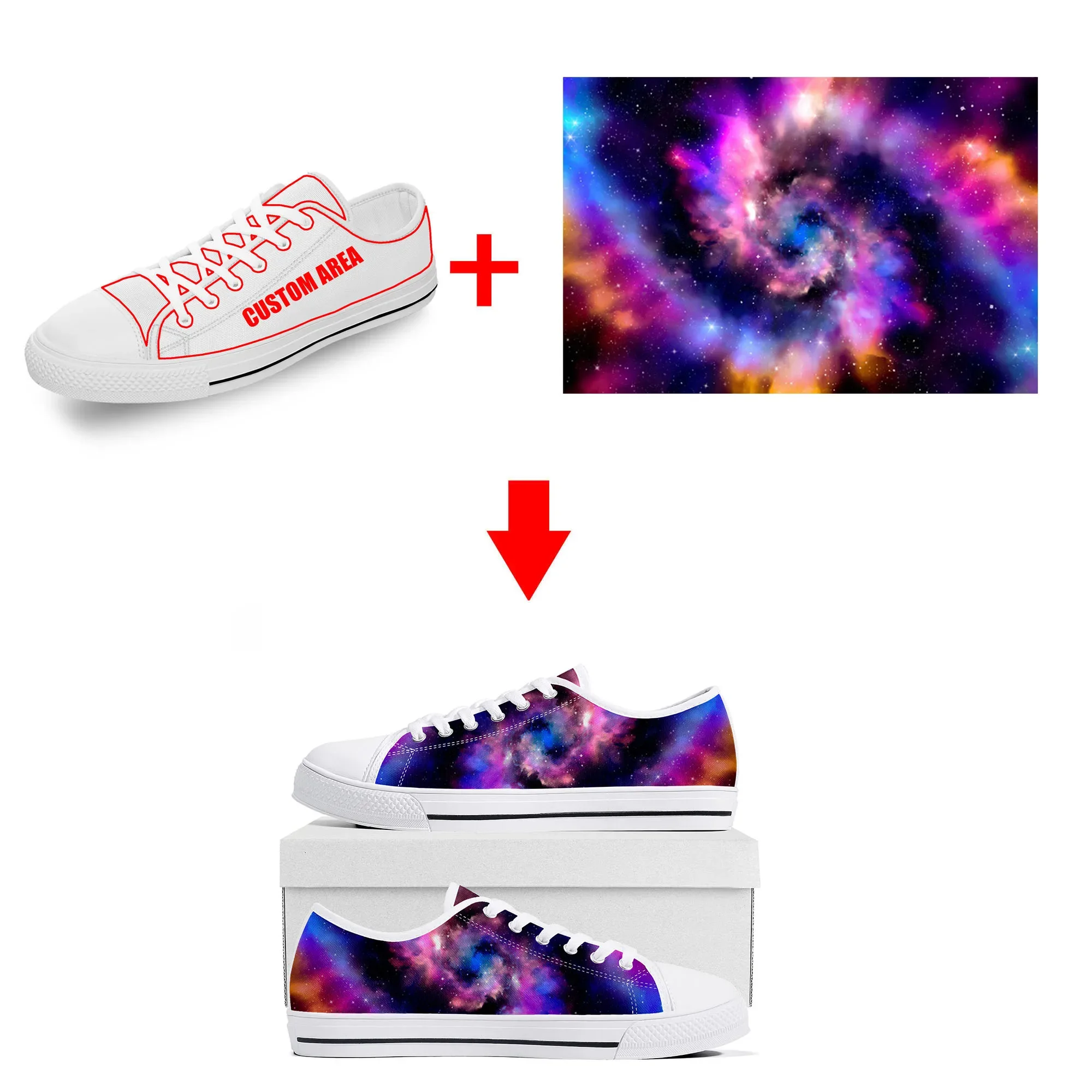 Custom Made Low Top Sneakers W - огляд і ціна Men'S Shoes Black And White