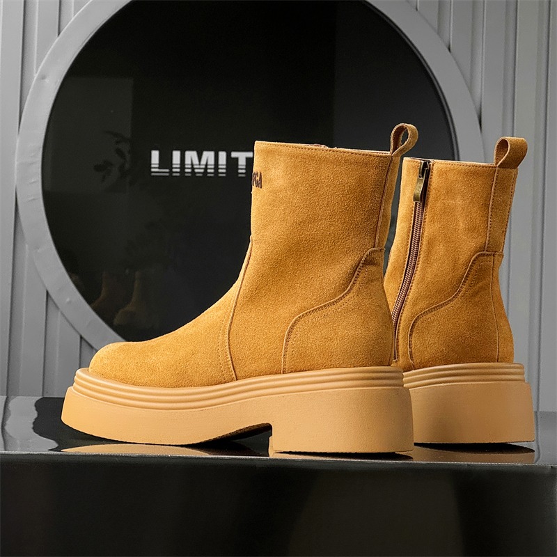 Winter Europe America Retro Th - огляд і ціна Men'S Shoes Zipper