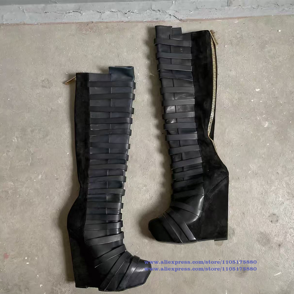 Multi Straps Platform Wedge Kn - огляд і ціна Men'S Shoes Zipper