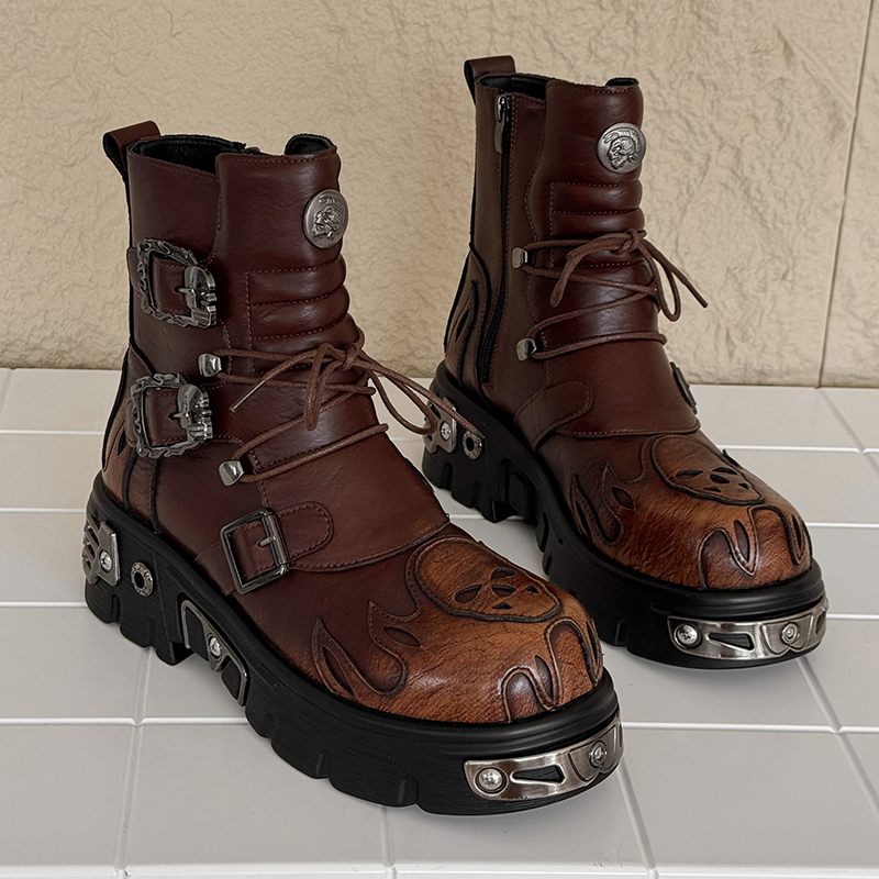Men Height Increasing Punk Sty - огляд і ціна Men'S Shoes Zipper