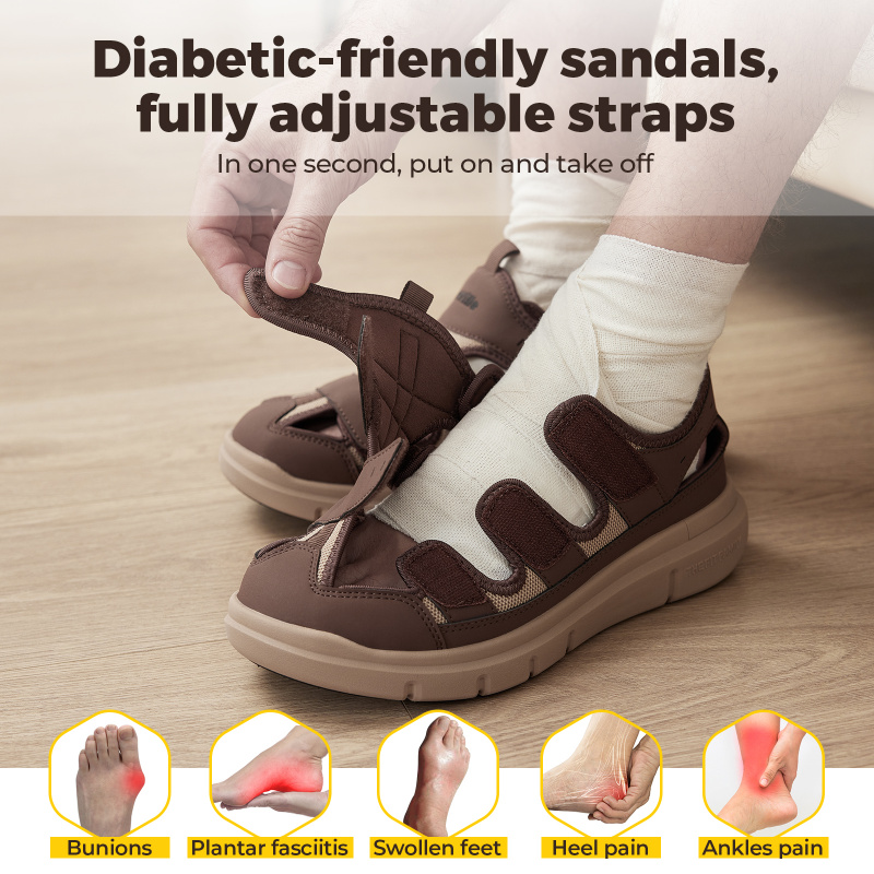 Summer Men'S Sandals Widened D - огляд і ціна Men'S Shoes Diabetic